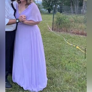 Lilac Pamela Azazie Bridesmaid Dress size 22